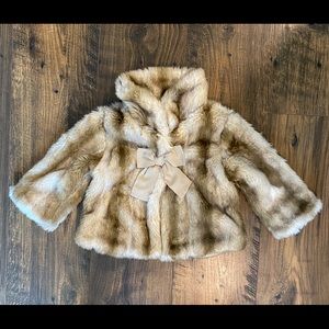 Juicy Couture Faux Fur Bow Coat